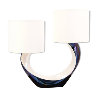 Lampe en céramique noire et blanche Verceram