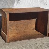 Old open bass drum made of vintage industrial fir wood