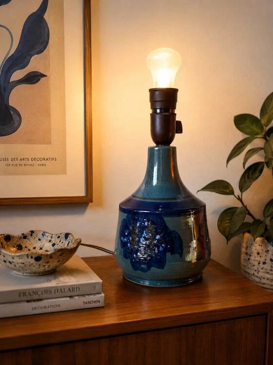 Lampe En Céramique Danemark 1960