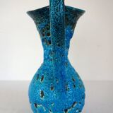 Vase fat lava  de charles cart en bleu turquoise 1960