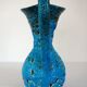 Fat lava vase by Charles Cart in turquoise blue 1960