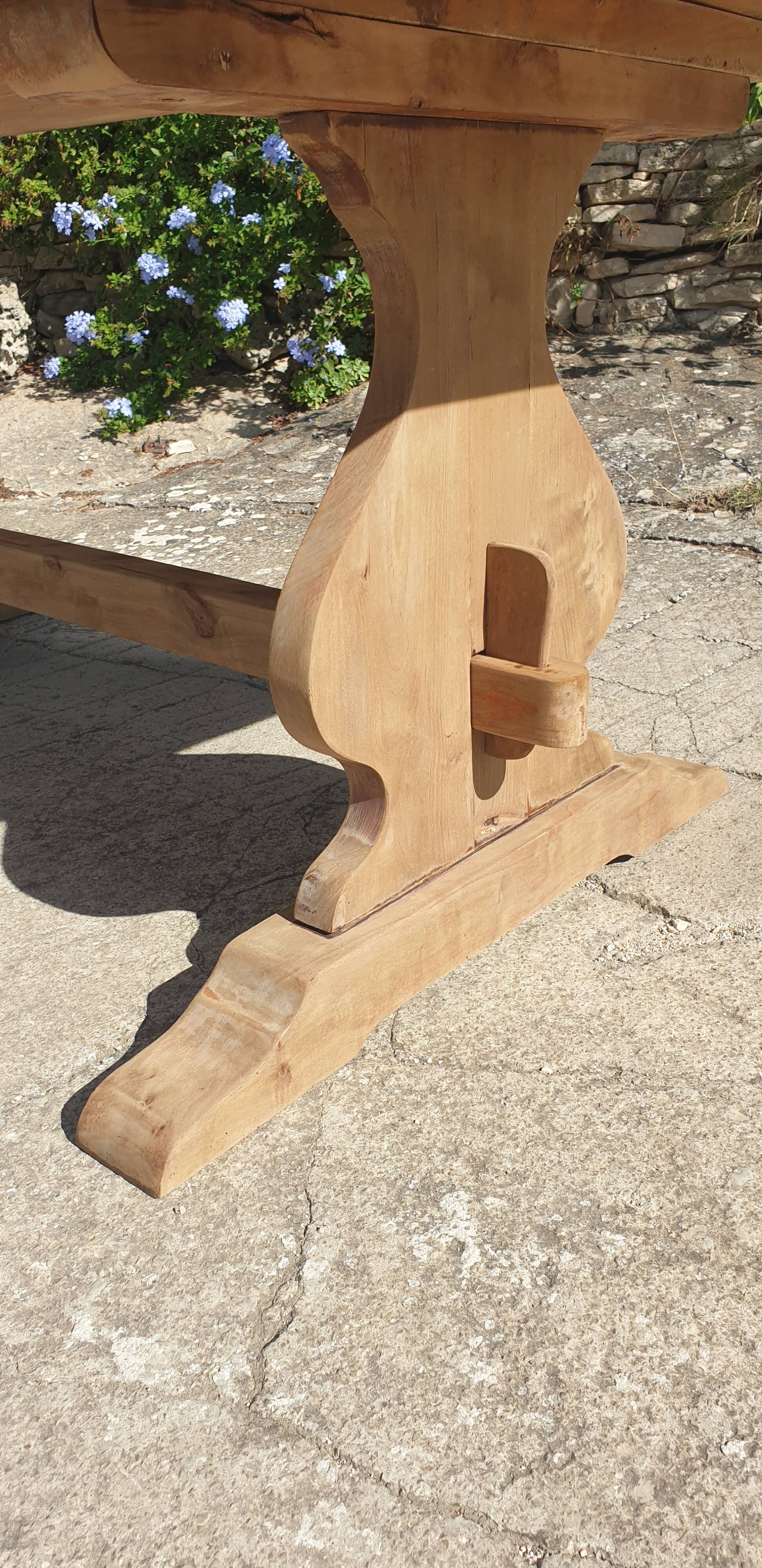 Solid wood farmhouse table