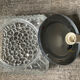 Pair of vintage wall lamps or ceiling lamp in molded glass 70s