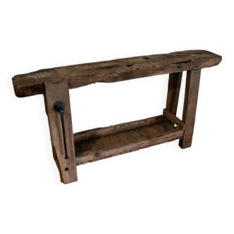 Old restored carpenter's workbench