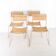 Set of 4 wicker and chrome chairs