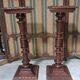 Pair of Renaissance-style stools in walnut - 19th century.