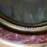 Oval gilded mirror 107x90cm