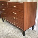 Commode coiffeuse style moderniste années 70