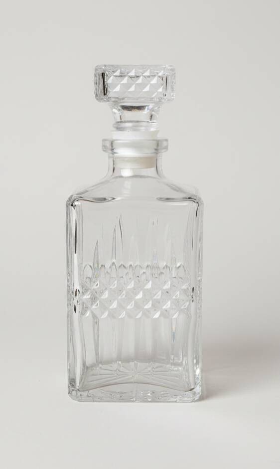 Geometric glass carafe from the 1970s