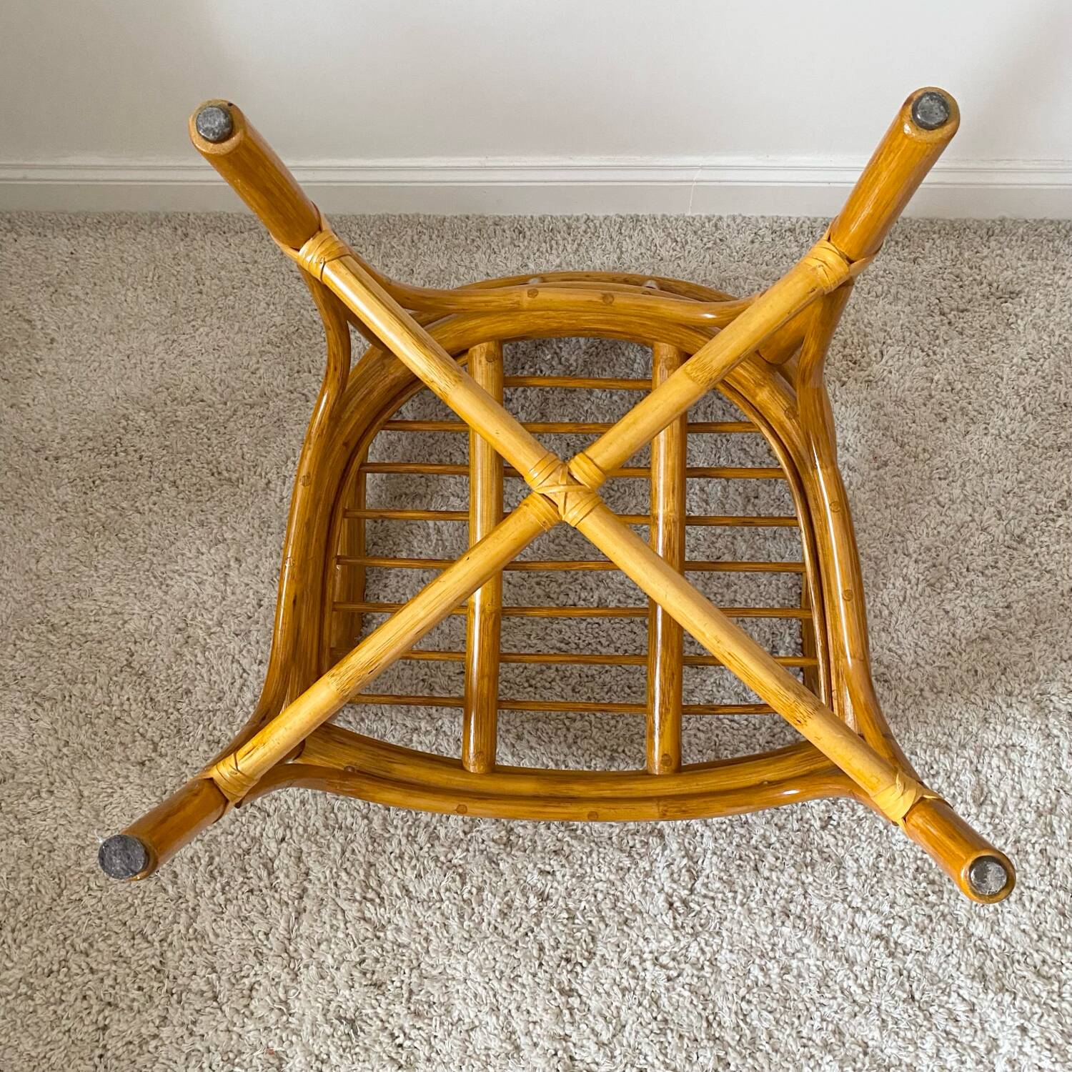 Roche bobois rattan and bamboo armchair