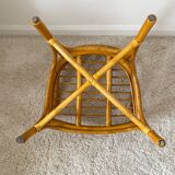 Roche bobois rattan and bamboo armchair