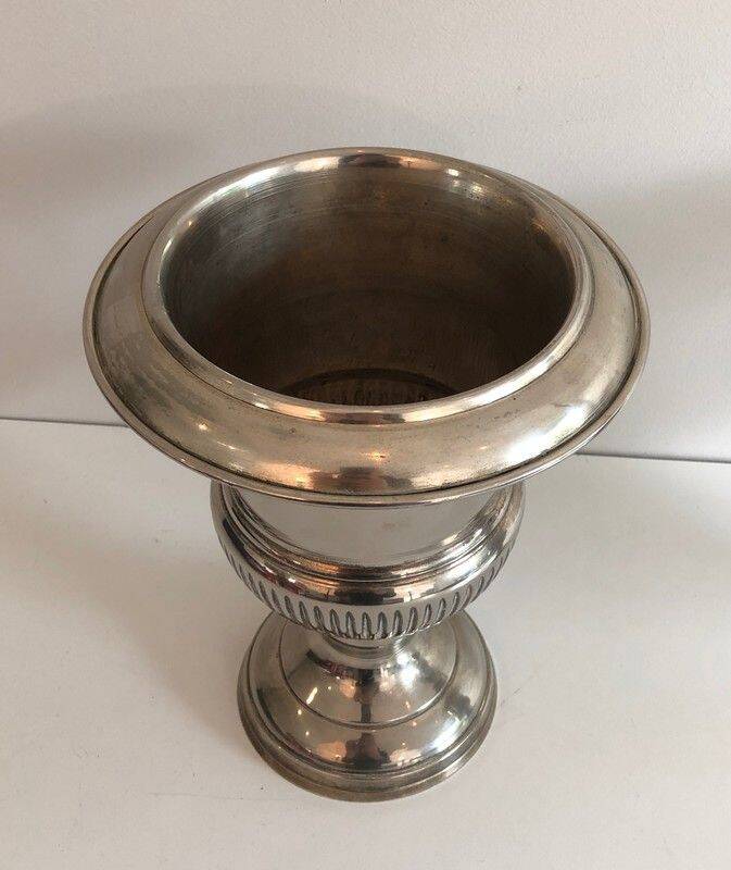 Pair of Medici-style silver-plated champagne buckets
