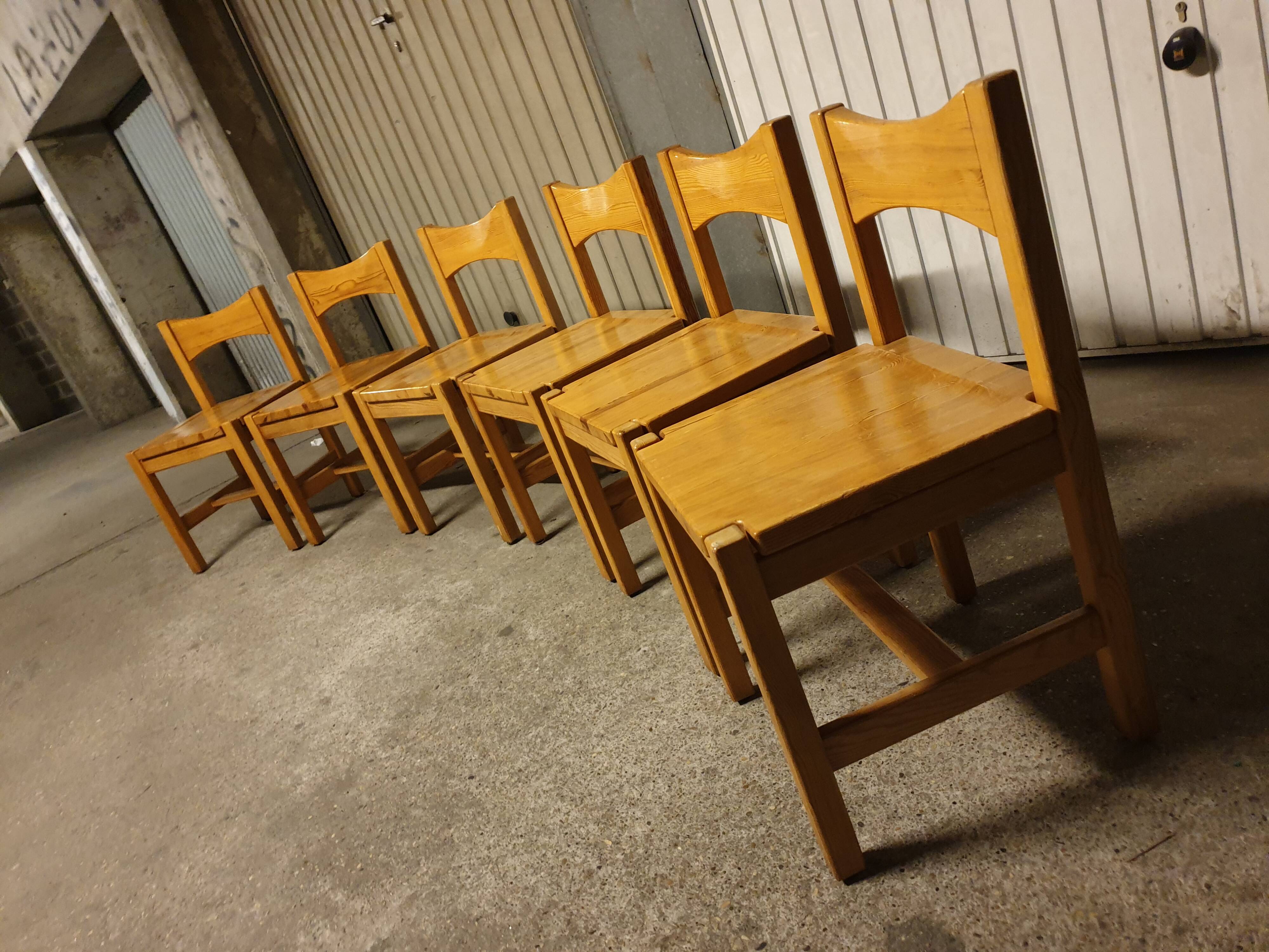 Set of 6 Hongisto Tapiovaara chairs 1960