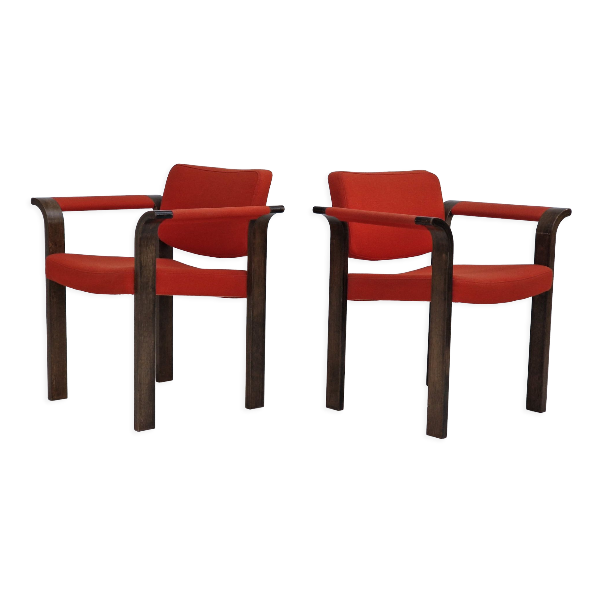 1980s, Danish design by Magnus Olesen, pair of armchairs