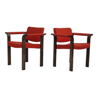 1980s, Danish design by Magnus Olesen, pair of armchairs