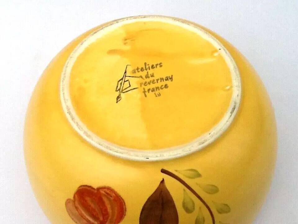 1960s Salad bowl Ateliers du Revernay France (Digoin) Matte stoneware