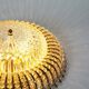 Large vintage brass and glass flush mount light by Palwa