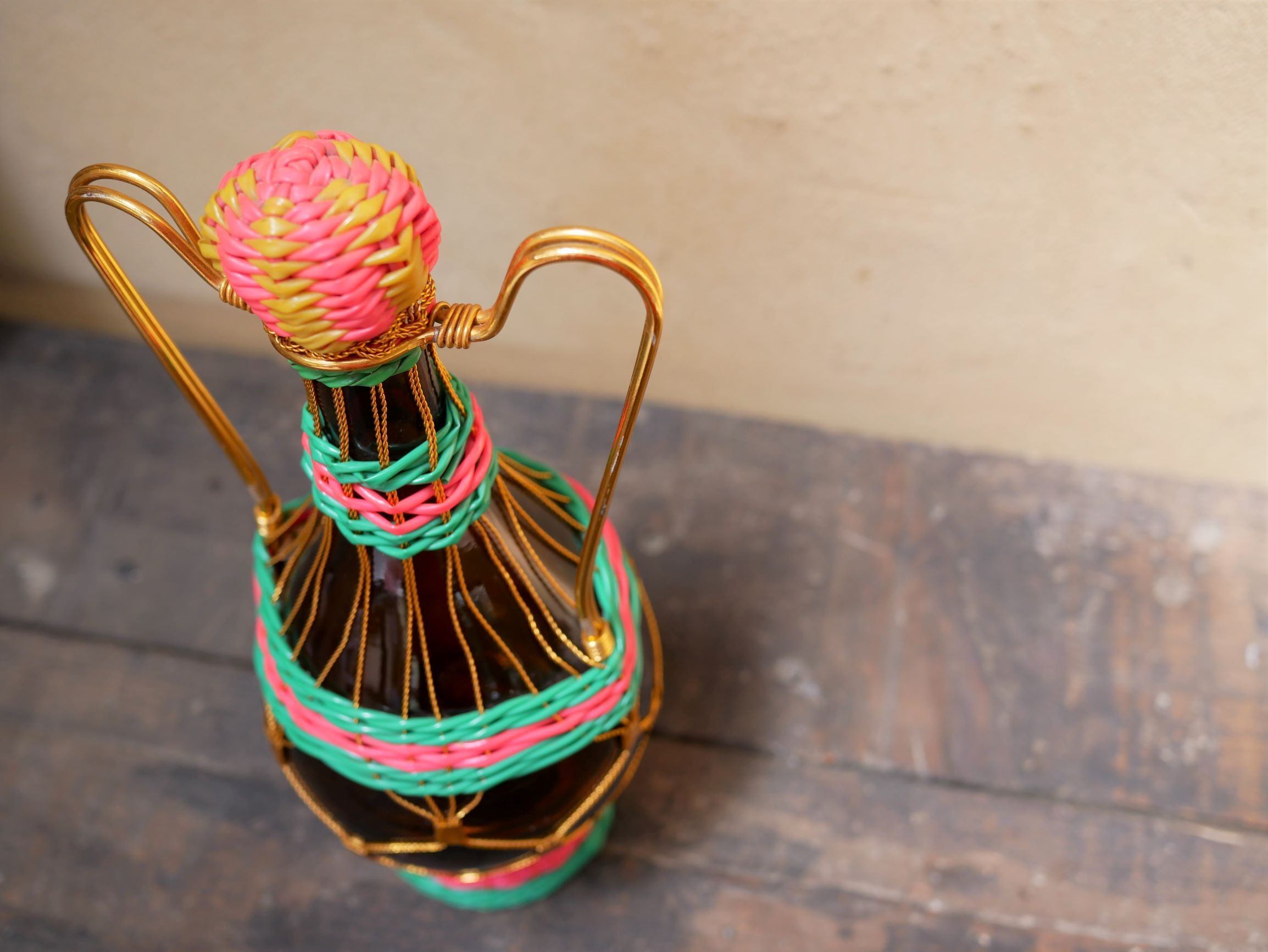 Vintage "scoubidou" bottle