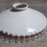 Antique pleated opaline lampshade