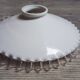Antique pleated opaline lampshade