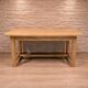 Solid wood table with beautiful natural grains.