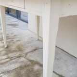 Old patinated bistro table with one drawer - 1m20