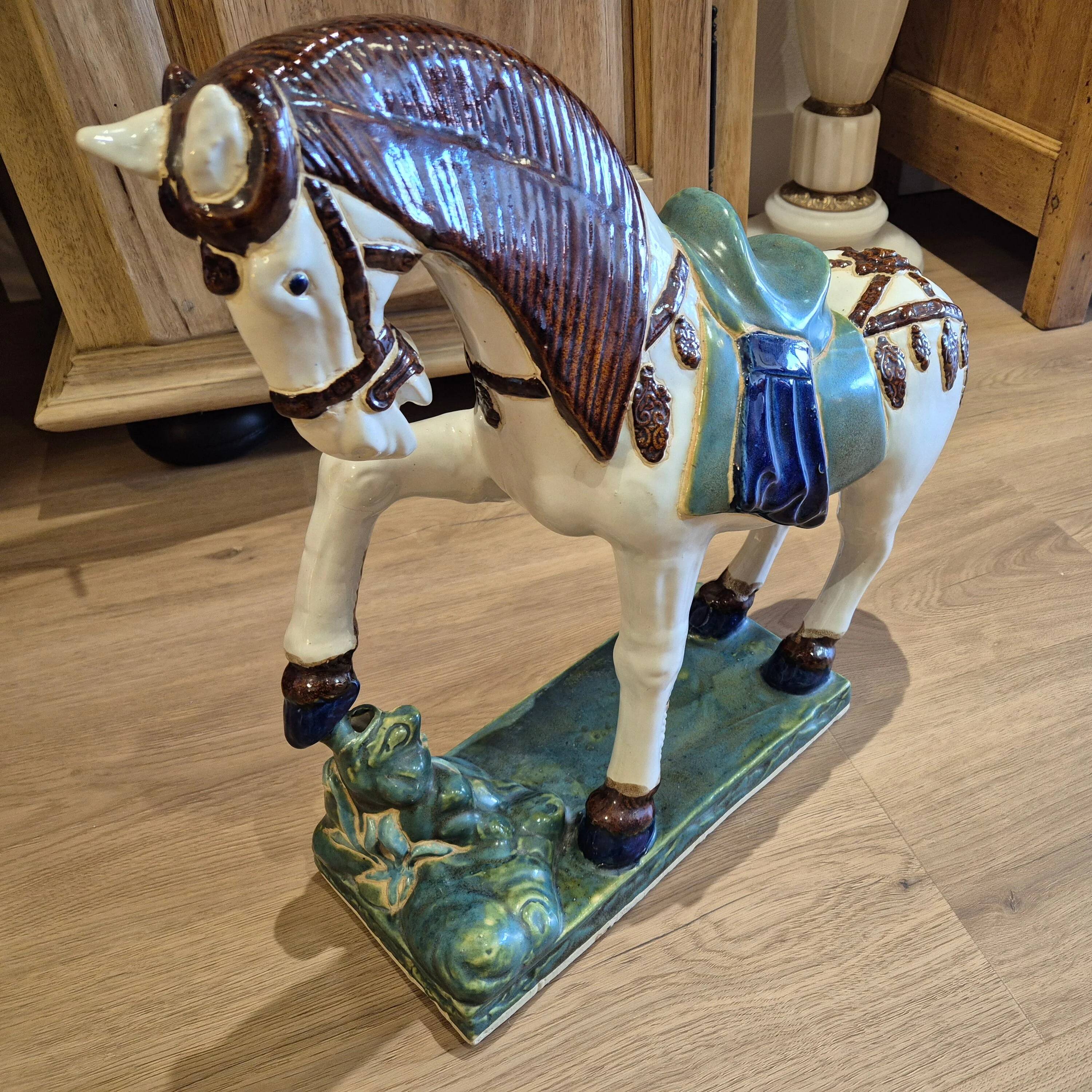 Ceramic horse statue