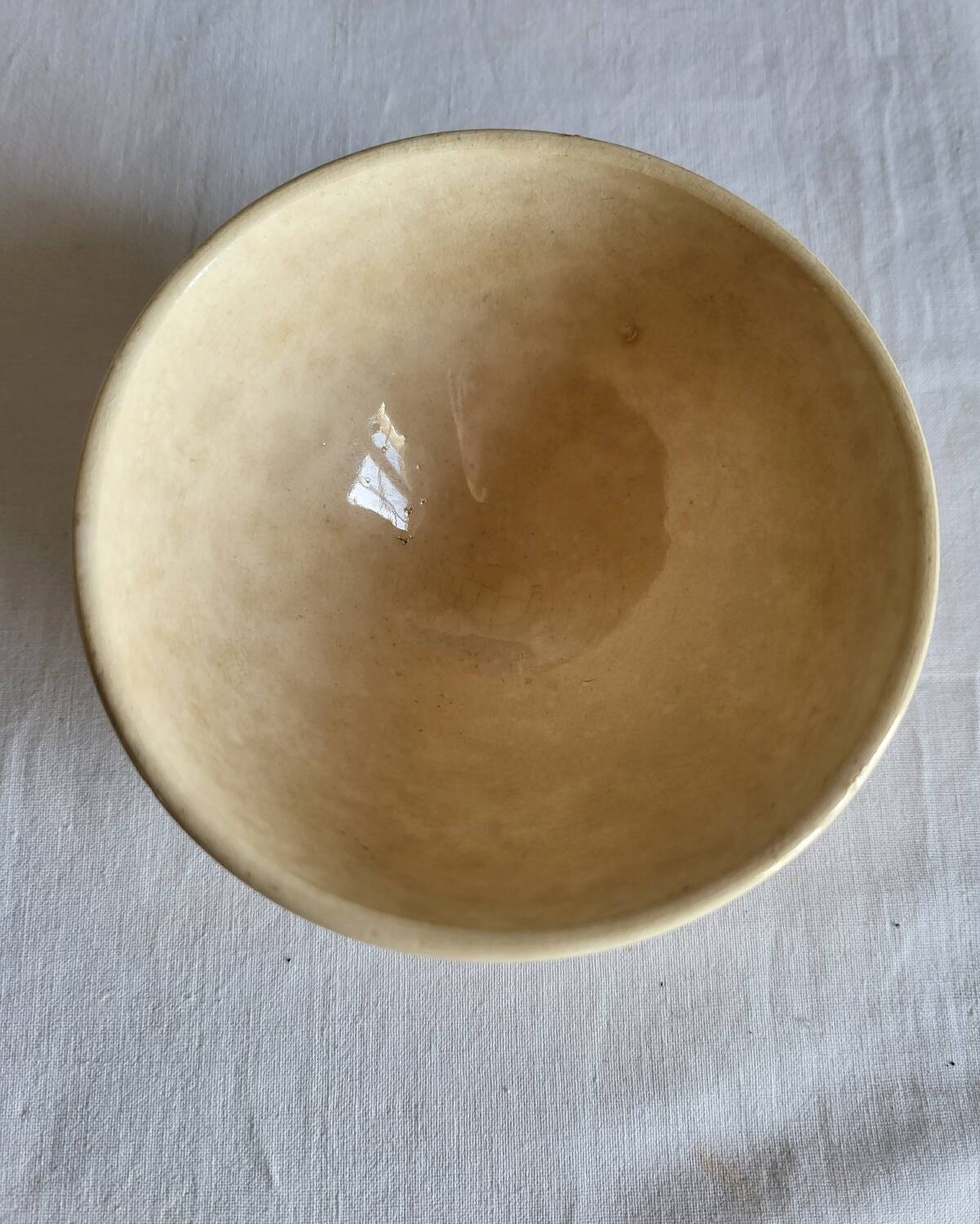 Small Antique Bowl in Earthenware Sarreguemines Beige