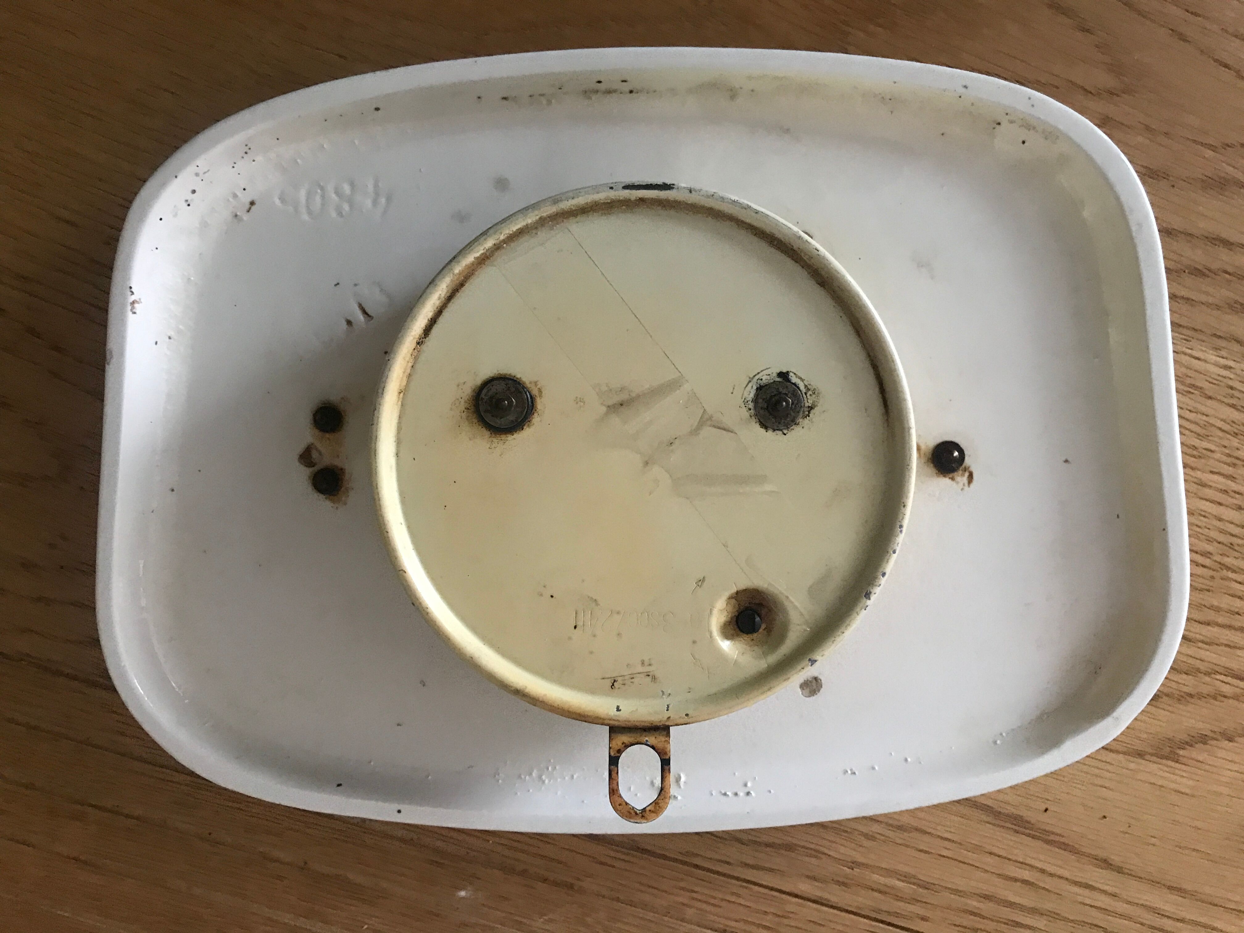 Vintage mint green earthenware clock