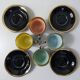 4 old black and gold cups in Vintage color