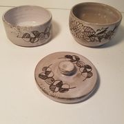 Ceramic bowl and sugar bowl La Tournerie Bons Haute-Savoie