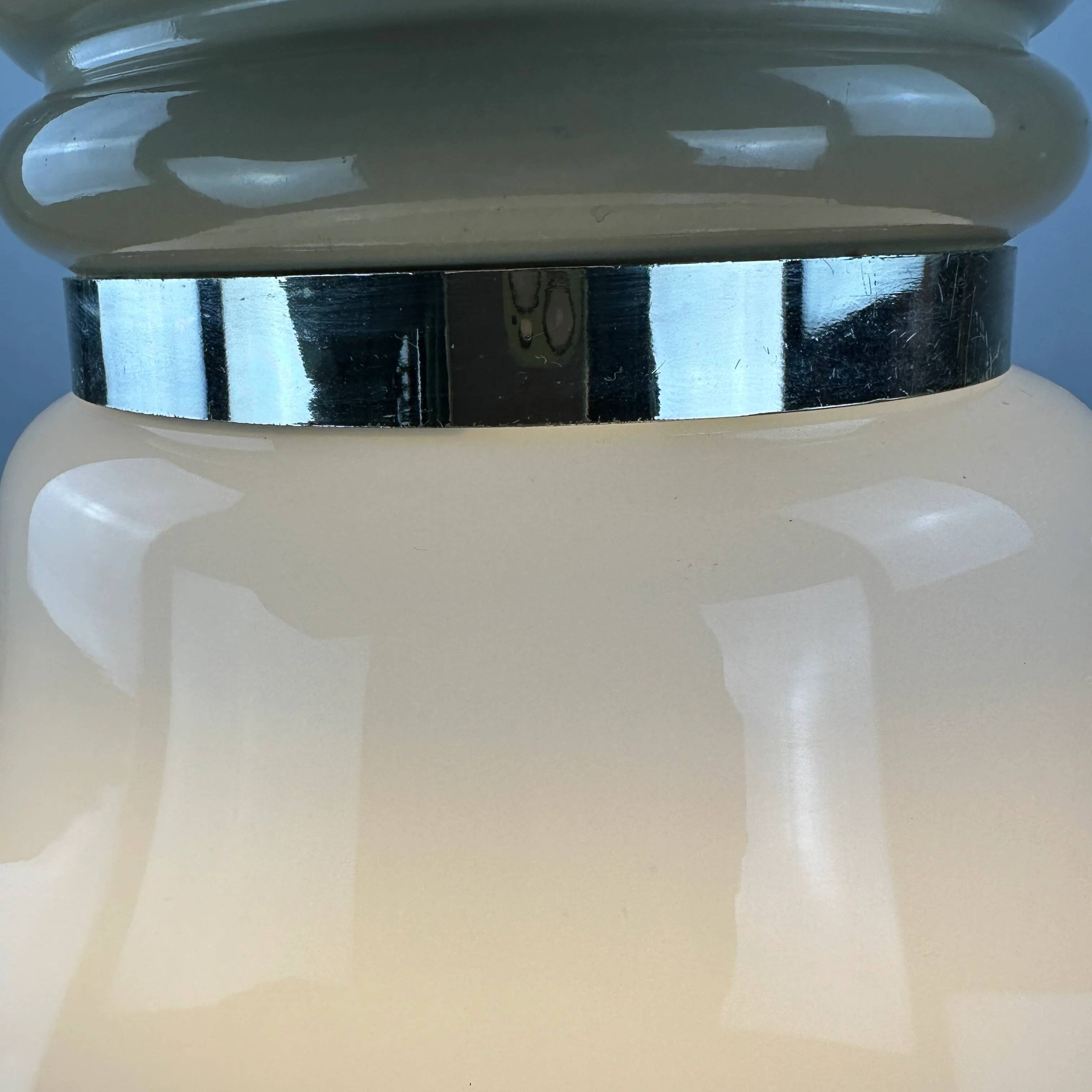 Large Italian glass drop-shaped pendant by Enrico Tronconi, 1960.