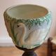 Cache-pot in earthenware Art Nouveau, Saint-Clément factory, around 1900.