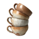 Lot of 4 coffee cups in sandstone