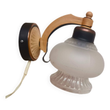 Eastern European mid century hand-blown glass wall sconce lamp 1970s