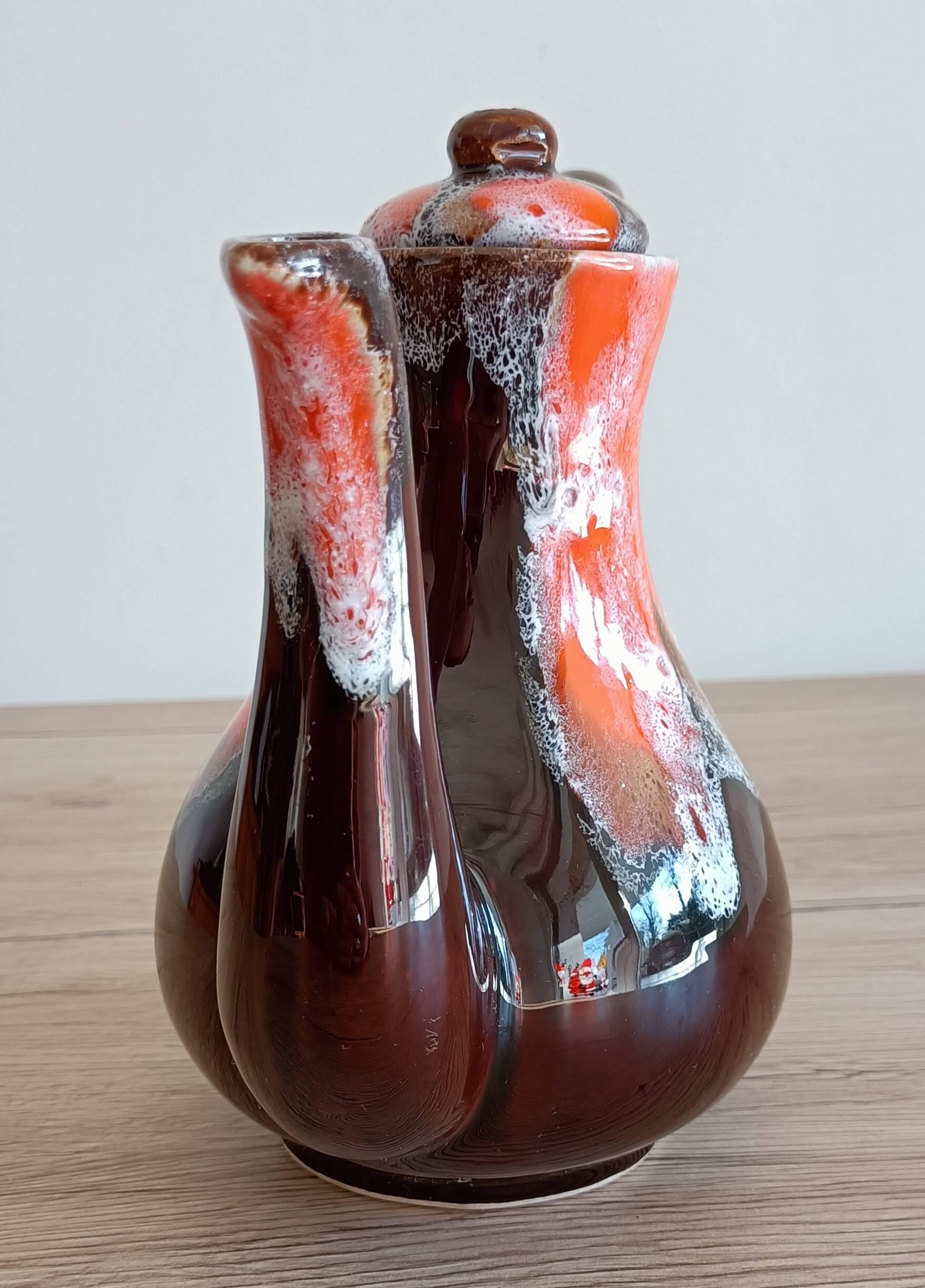 Vallauris earthenware teapot and coffee pot from the 70s