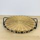 50s metal rattan tray