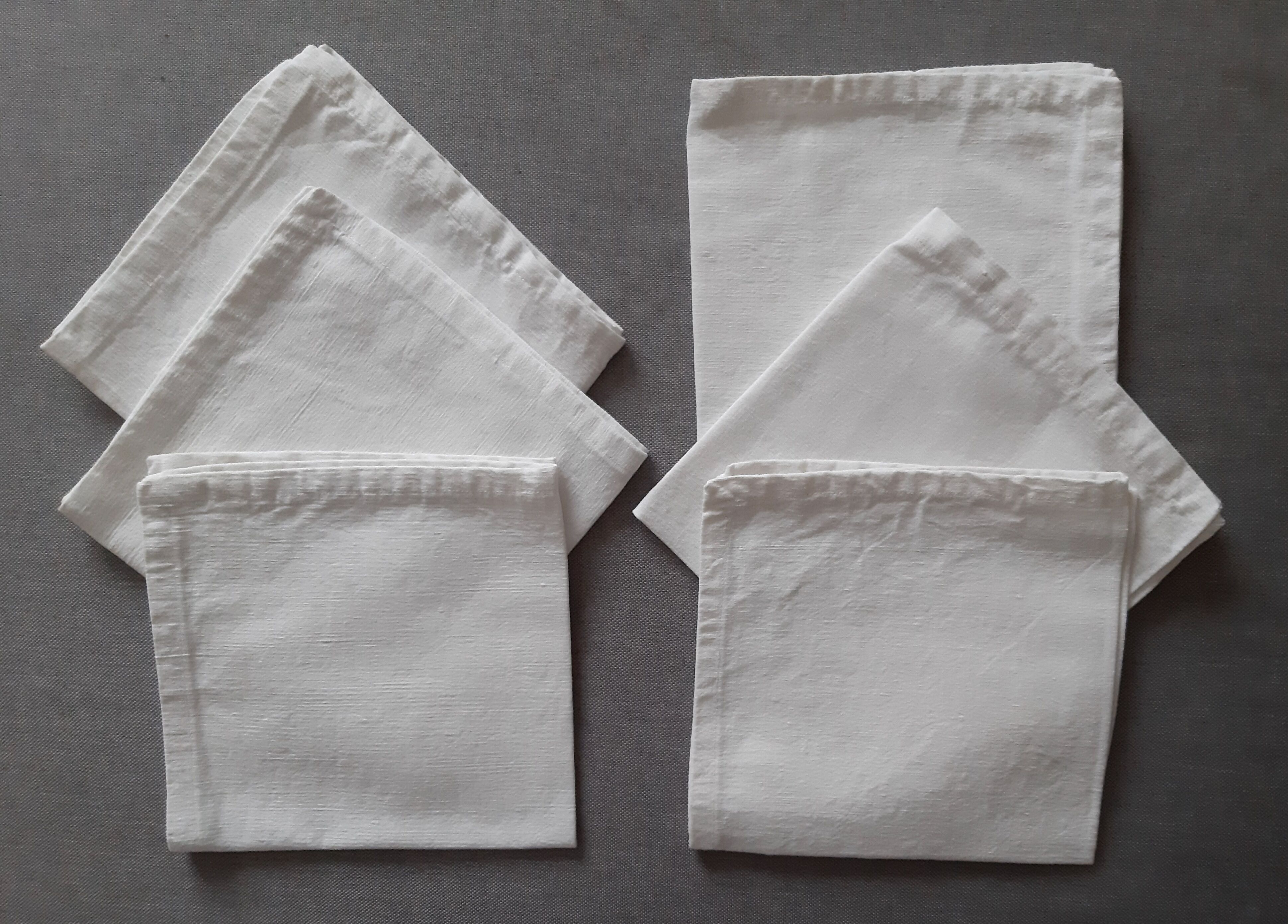 6 linen towels