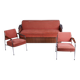 Bauhaus Seating Set in Tubular Chrome-Plated Steel, Czech, 1940s, Set of 3