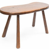 Brutalist solid wood bench
