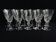 Set of 11 white wine glasses in Baccarat crystal carcassonne model
