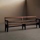 Large antique farmhouse bench in solid wood – Auvergne, around 1900