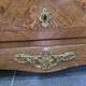 Louis XV chest of drawers in marquetry and gilded bronze - Marble top