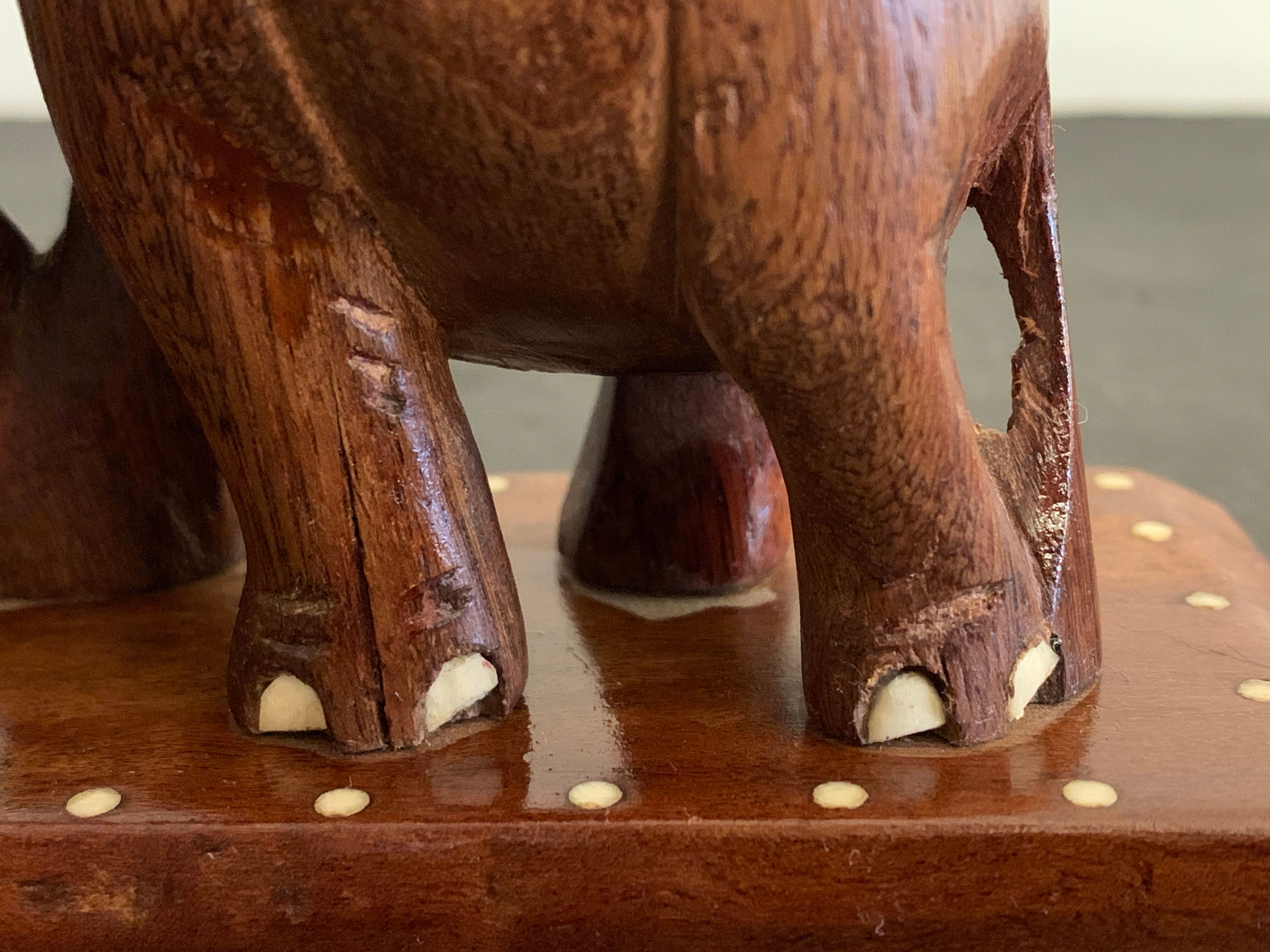 Pair of greenhouses books elephants in teak, 1970