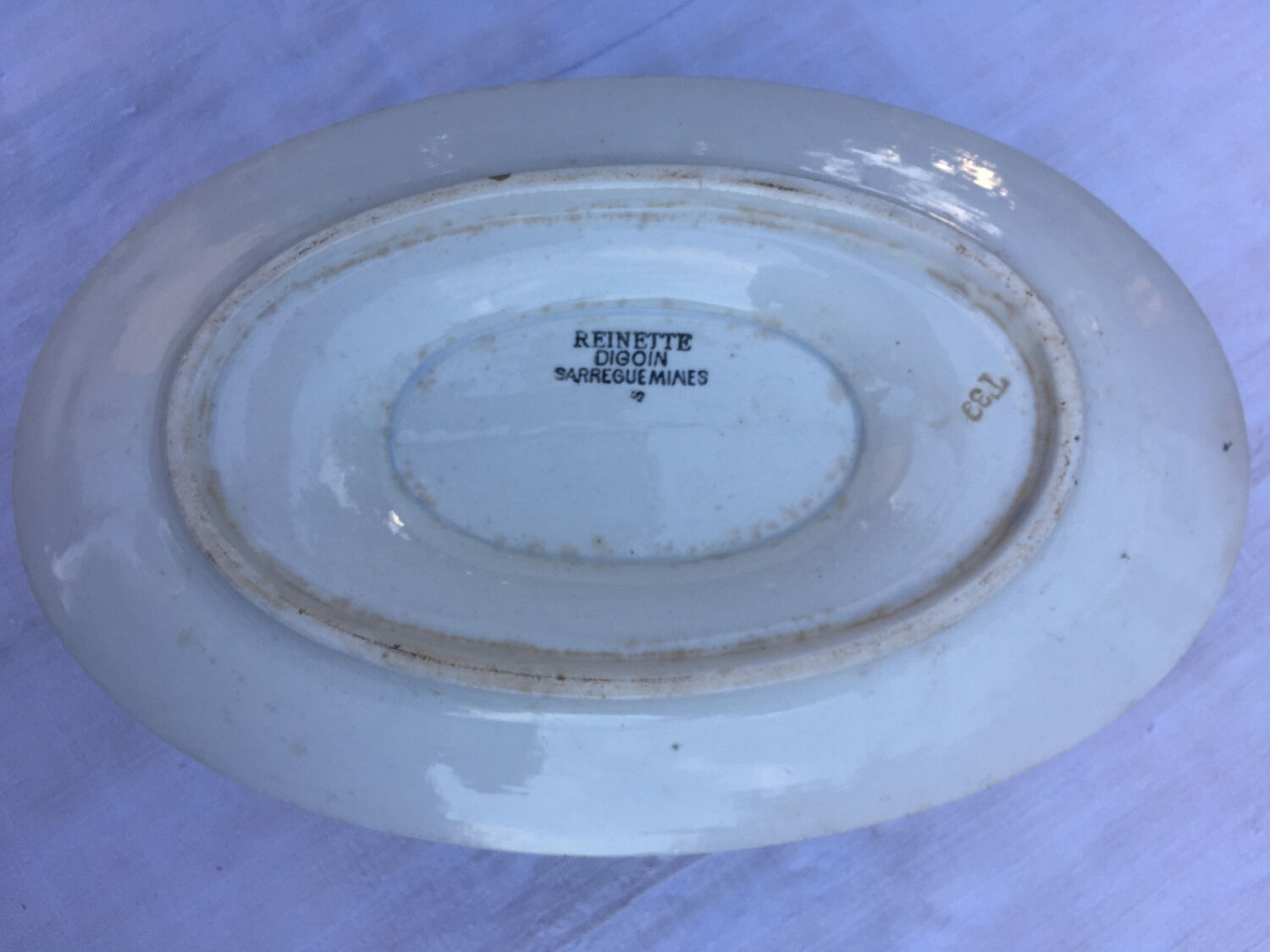 Old sauce boat made in France Digoin Sarreguemines