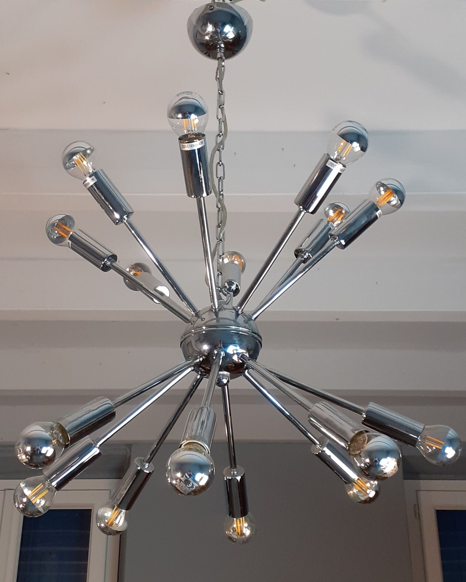 Suspension Spoutnik Vintage tchèque 1970s