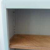 Library year 50 green of gray, 3 modular shelves wood
