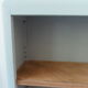 Library year 50 green of gray, 3 modular shelves wood