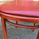 Pair of restaurant chairs curved wood imitation vintage leather 1970s