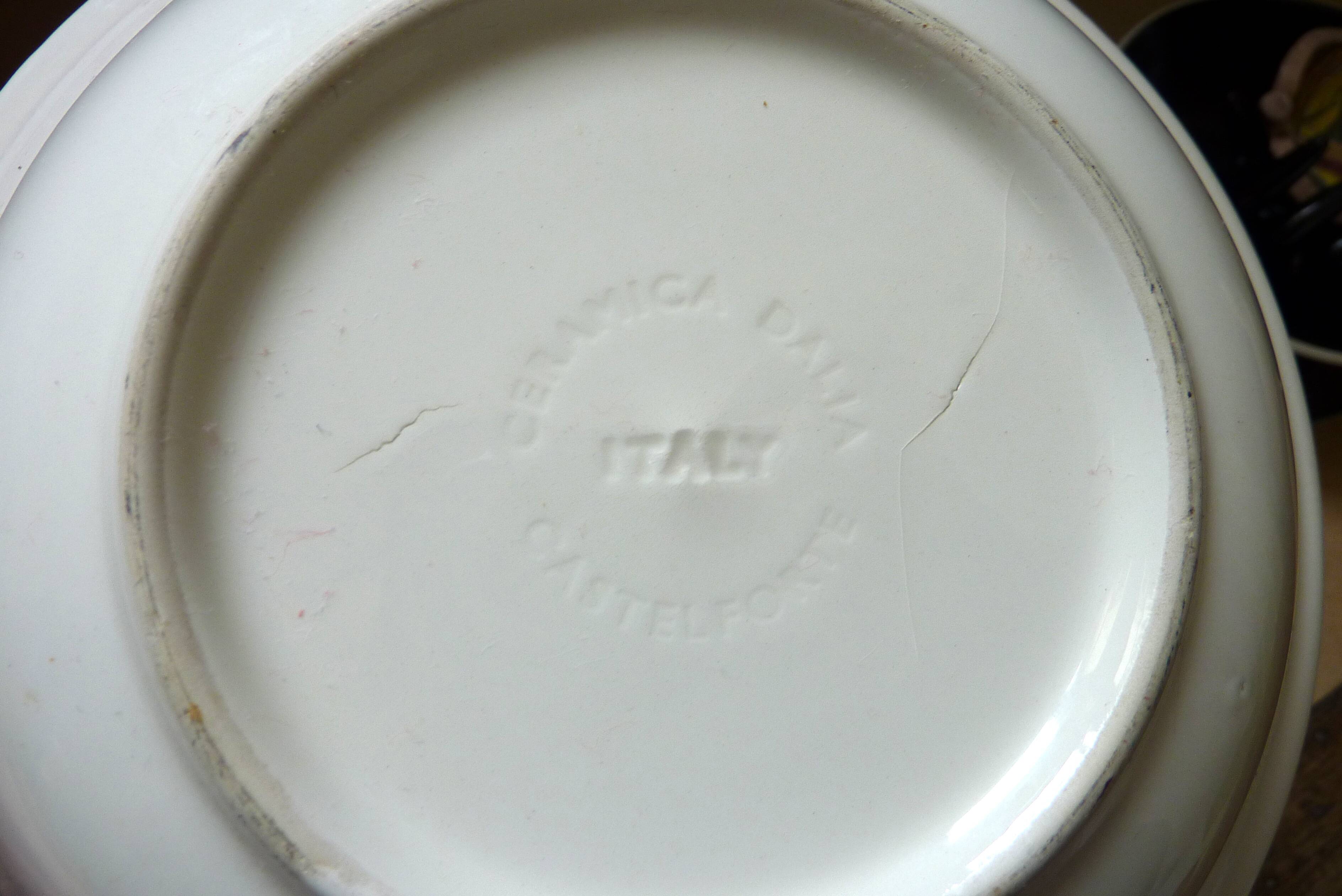 Vintage salad bowl italy ceramica dalla castelforte